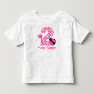 2ndバースデーガールレディバグTパーソナライズされたシャツ トドラーTシャツ