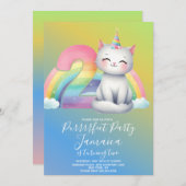 2ndバースデーキッテンレインボーパーティー 招待状 (正面/裏面)