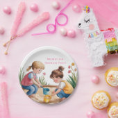 2ndバースデーサンドボックスガールパーティー ペーパープレート (パーティー)