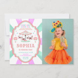 2ndバースデーサーカスフォト招待状 招待状