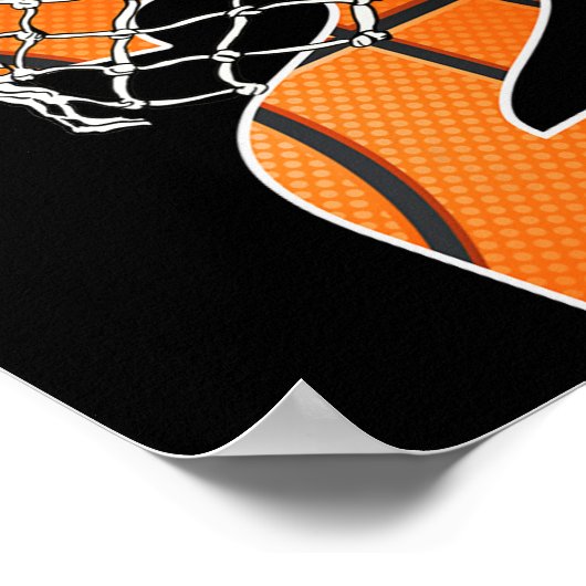 2ndバースデースポーツ2歳バスケットボール2男の子K ポスター (角)