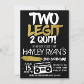 2ndバースデーツーレギットツーやめヒップホップ 招待状 (正面)