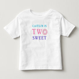 2ndバースデードーナツパーティー2つの甘い(振りかける付き) トドラーTシャツ