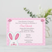 2ndバースデーバニーラビット誕生日招待状 招待状 (スタンド正面)