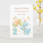 2ndバースデーバルーンダノーズ誕生日ボーイカード カード (黄色い花)