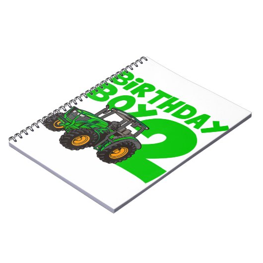 2ndバースデーボーイトラクターファーム2歳誕生日 ノートブック (左側)