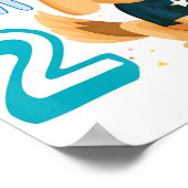 2ndバースデーボーイドッグパピースチルドレン私は2歳 ポスター (角)