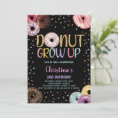 2ndブラックドーナツ誕生日招待状 招待状 (スタンド正面)