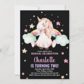 2ndブラックユニコーン誕生日招待状 招待状 (正面)