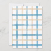 2nd男の子の誕生日パーティートレイン水の色2 TWO 招待状 (裏面)