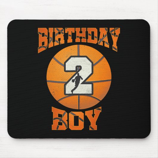 .2nd誕生日の衣装ボーイバスケットボール第2年 マウスパッド (正面)
