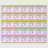 2nd誕生日ユニコーンアートレインボーラッピング紙 ラッピングペーパー (フラット)