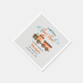 2nd誕生日ラブリートレインウォーターの色パーティー スタンダードカクテルナプキン (角)