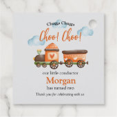 2nd誕生日ラブリートレインウォーターの色パーティー フェイバータグ (裏面)