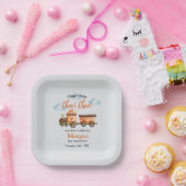 2nd誕生日ラブリートレインウォーターの色パーティー ペーパープレート (パーティー)