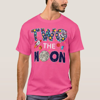 2nd誕生日宇宙テーマ衣装ガールボーイトドラー2 tシャツ