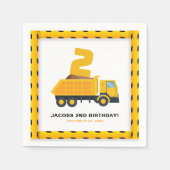 2nd誕生日建築パーティーナプキンス スタンダードカクテルナプキン (正面)