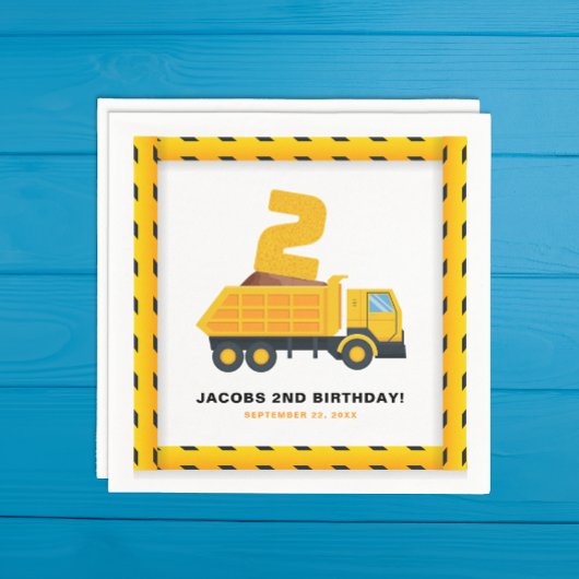 2nd誕生日建築パーティーナプキンス スタンダードカクテルナプキン