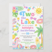 2nd誕生日招待状ガール – 2つの湖 招待状 (正面)