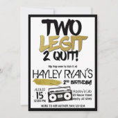 2nd誕生日2レギットツーやめヒップホップ招待状 招待状 (正面)