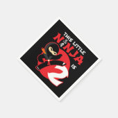 2nd誕生日2歳の子供たちパーティーリトル忍者2 スタンダードカクテルナプキン (角)