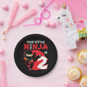 2nd誕生日2歳の子供たちパーティーリトル忍者2 ペーパープレート (パーティー)