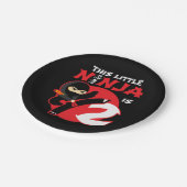 2nd誕生日2歳の子供たちパーティーリトル忍者2 ペーパープレート (アングル)