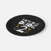 2nd誕生日2歳オールドボーイパーティー誕生日Dude 2 ペーパープレート (アングル)