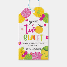 2nd誕生日TWETTI FRUITTIフルーツサンキューラベル ギフトタグ