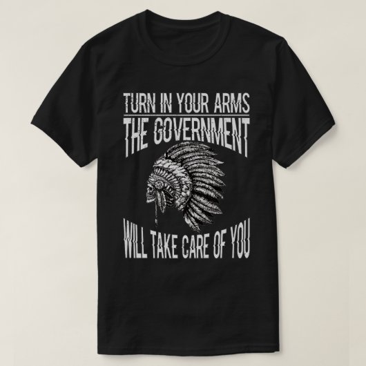 2nd Amendment Gun Rights Support  Native American  Tシャツ (デザイン正面)