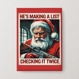 2nd Amendment Santa Button | Christmas Gun Rights 缶バッジ