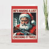 2nd Amendment Santa Card | Gun Rights Christmas カード (正面)