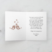 2nd Anniversary Card for Husband – Cotton Funny カード (内部)