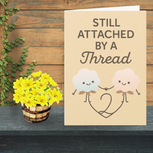 2nd Anniversary Card for Husband – Cotton Funny カード