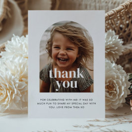 2nd Birthday Arched Photo - 2 サンキューカード