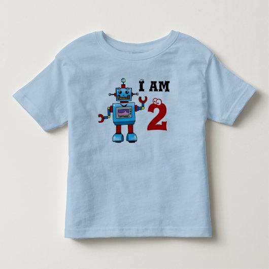 2nd birthday boy gift – ロボット トドラーTシャツ (正面)