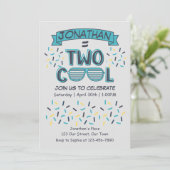 2nd Birthday Boy Two Cool Sunglasses 招待状 (スタンド正面)