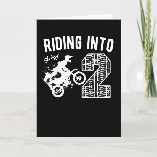 2nd Birthday Gift Dirt Bike 2 Years Old Motocross カード (正面)