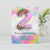 2nd Birthday Girls Invitation 招待状 (スタンド正面)