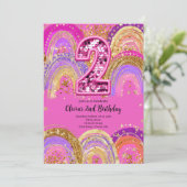 2nd Birthday Girls Invitation 招待状 (スタンド正面)