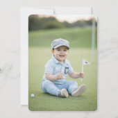 2nd Birthday Golf Par-tee Photo Watercolor  招待状 (裏面)