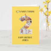 2nd Birthday Photo Card カード (黄色い花)