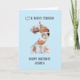 2nd Birthday Photo Card カード