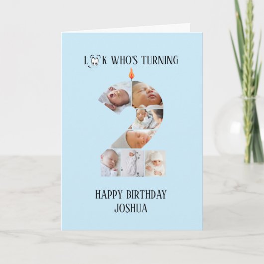 2nd Birthday Photo Card カード (正面)