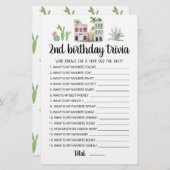 2nd Birthday Trivia編集可能ゲーム (正面/裏面)