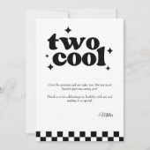 2nd Birthday Two Cool Birthday Thank You Card サンキューカード (正面)