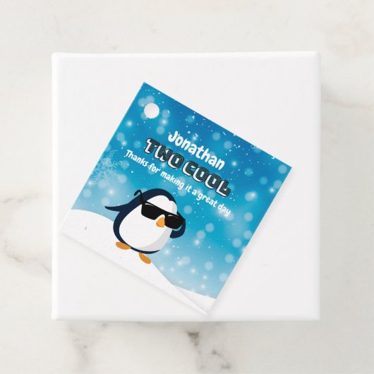 2nd Birthday Two Cool Penguin Boy フェイバータグ (インサイチュ)