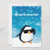 2nd Birthday Two Cool Penguin Boy 招待状 (裏面)