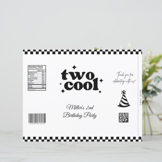 2nd Birthday Two Cool Snack Chip Bag Party Favor (スタンド正面)