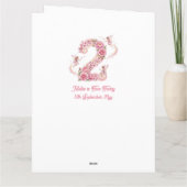 2nd Birthday Whimsy Number Two Fairy カード (裏面)